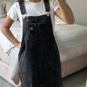 Black overalls dress